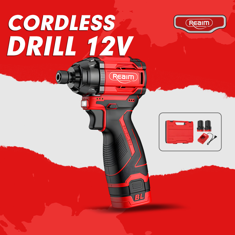 REAIMCordless Impact Driver Electric Screwdriver Heavy Duty Brushless ...