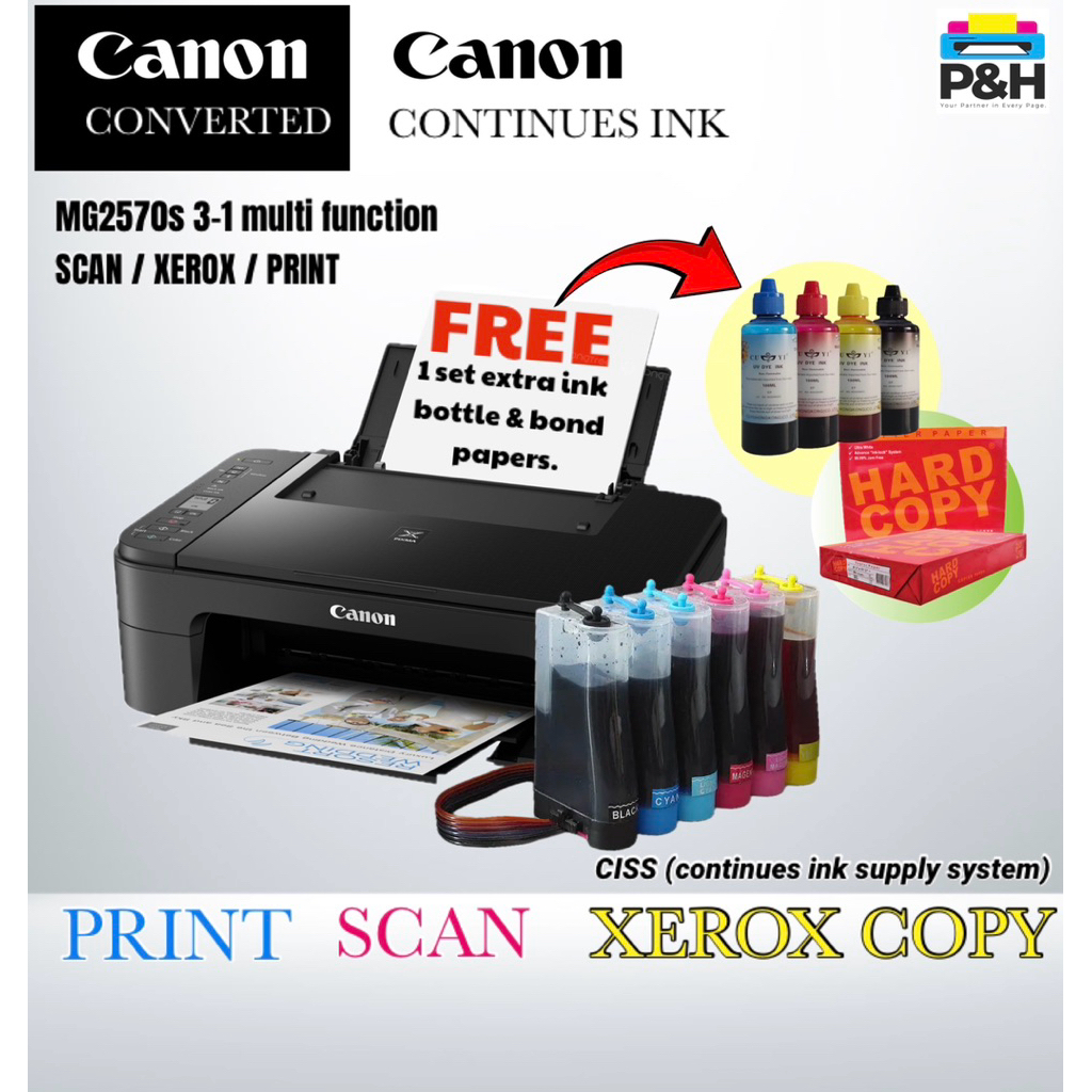 Canon pixma MG series MG2570s / 3070s 3 in 1 multifunction print scan ...