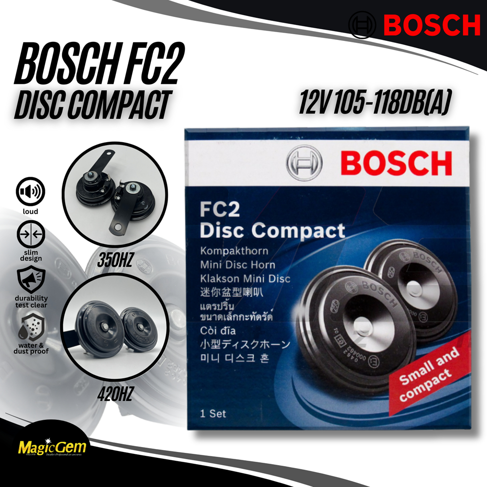 MG BOSCH FC2 THUNDER DISC - COMPACT DUAL TONE - 12V DISC HORN FOR ...