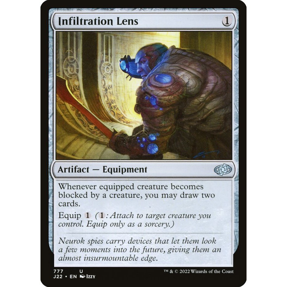 Does Infiltration Lens Trigger Multiple Times When A Creature Is Blocked By Multiple Creatures
