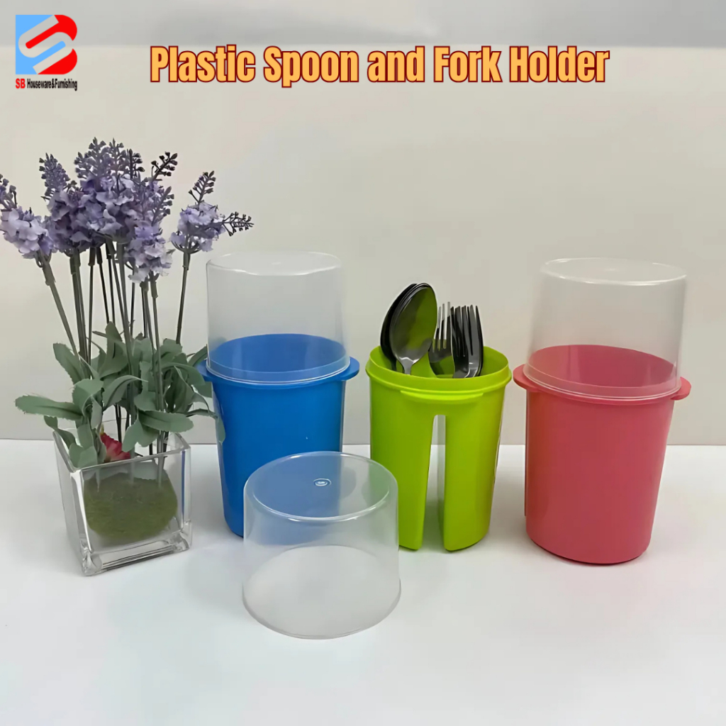 SUSAN1188 Plastic Spoon and Fork Holder/Kitchen Cutlery Storage Rack ...