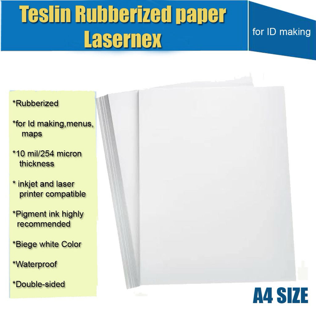 Injet Teslin Lasernex RUBBERIZED WATERPROOF PAPER - for ID making ...