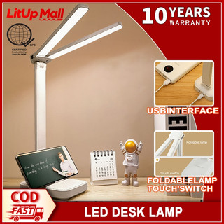 LitUp Double Head LED Desk Lamp Rechargeable Table Lamp Study Lamp ...