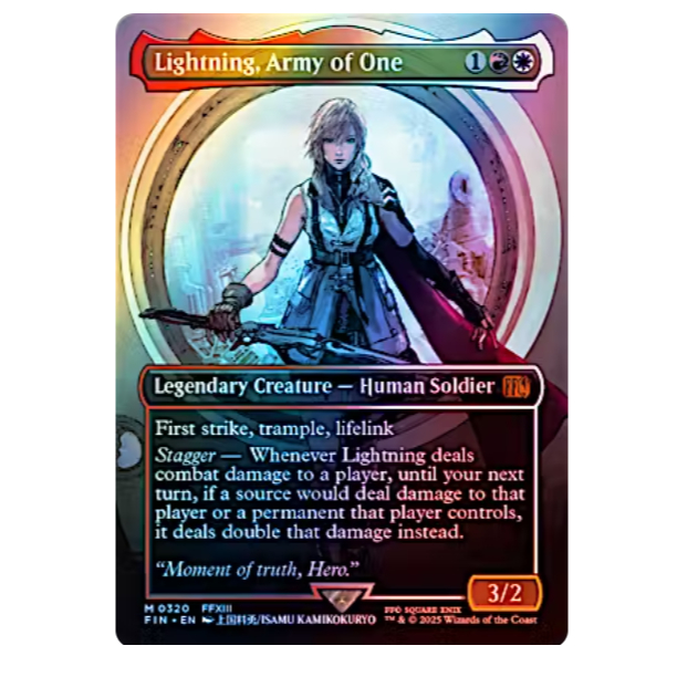 MTG Card: Lightning, Army of One (0320 - Borderless) Foil | Shopee  Philippines