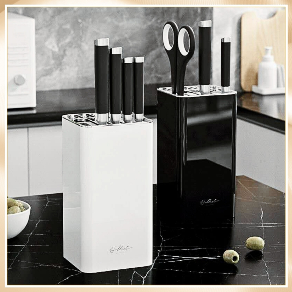 Knife Knives Base Rack Block Holder Kitchen Organizer with Scissor Slot ...
