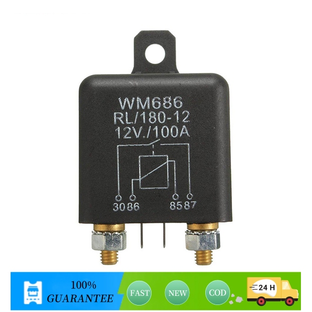12V 100A 4-Pin Heavy Duty ON/OFF Switch Split Charge Relay For Control ...