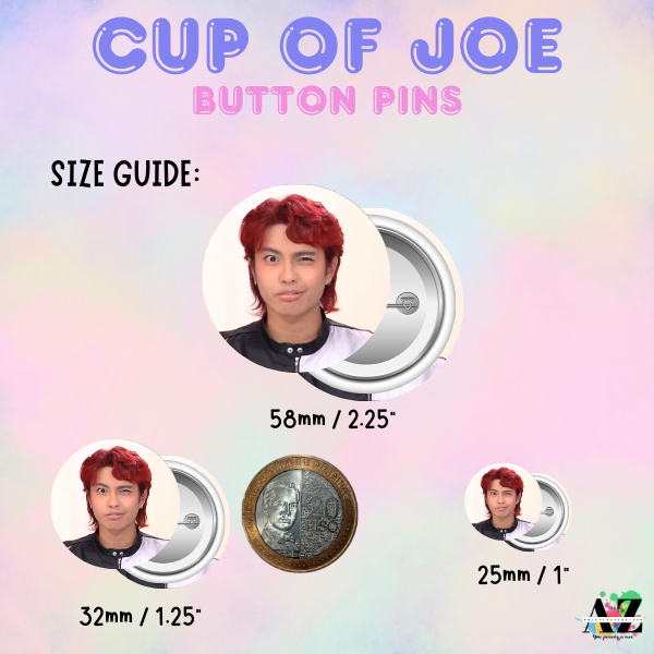AZ Cup Of Joe Button Pin 25mm, 32mm, 58mm - Glossy Finish | Shopee ...