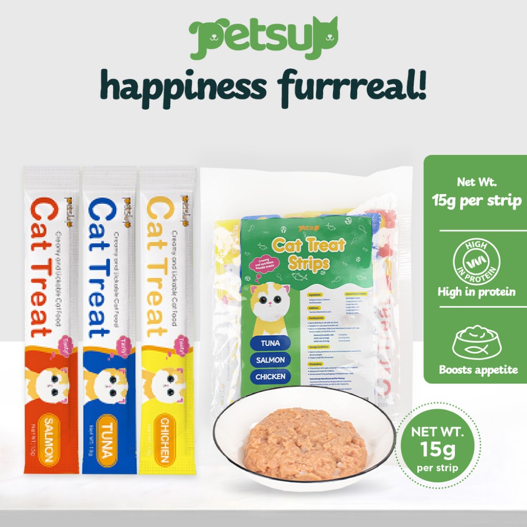 Petsup Cat Treats 15Pcs Cat Wet Food Liquid Creamy Snacks Nutritious ...