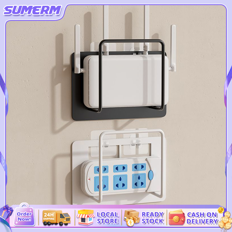 Router Placement Rack Wifi Storage Rack Fixer Wall Sticker Set Top Box ...