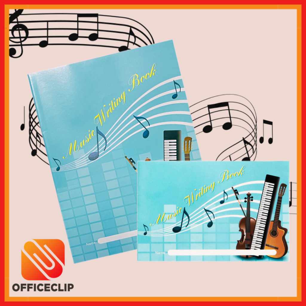 OfficeClip Music Writing Book 18 sheets | Shopee Philippines