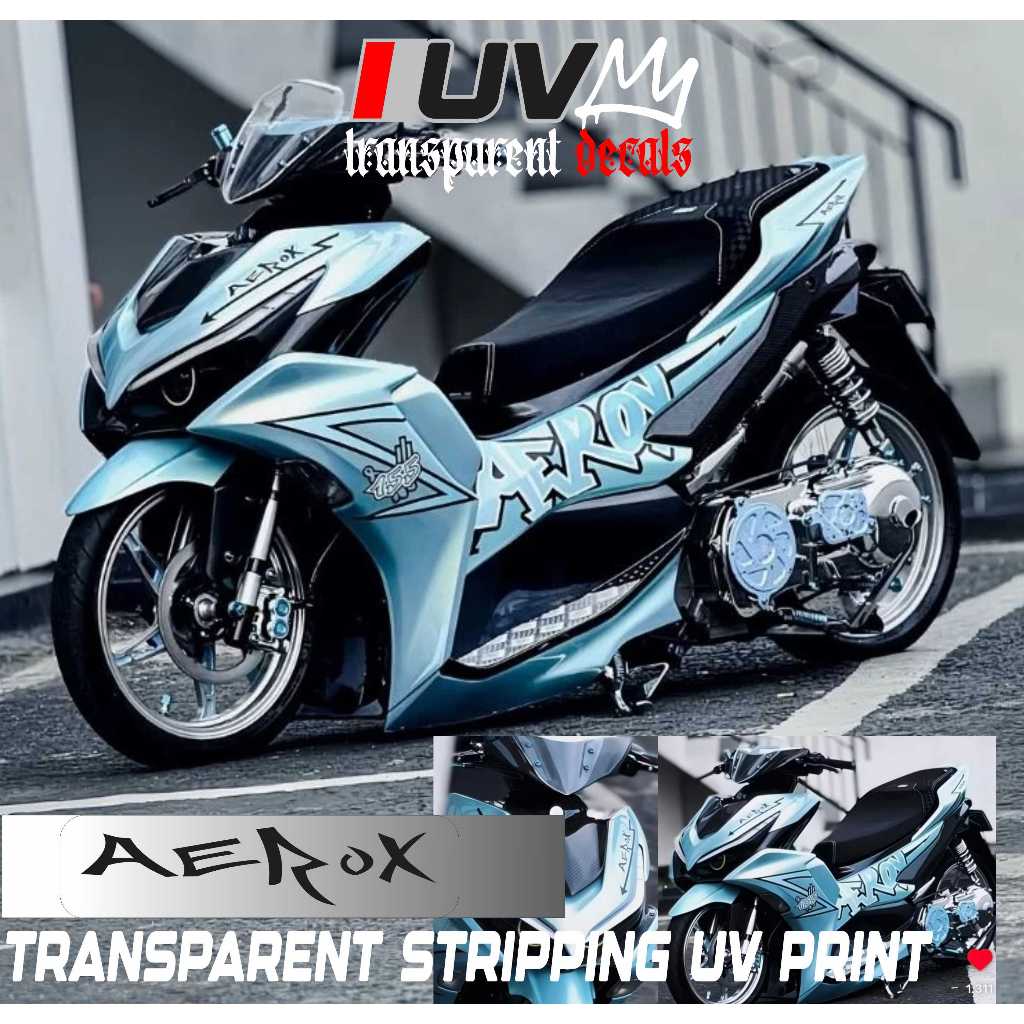 transparent AErox v2 STRIPING DESIGN GRAFITY MOTIF DECALS | Shopee ...