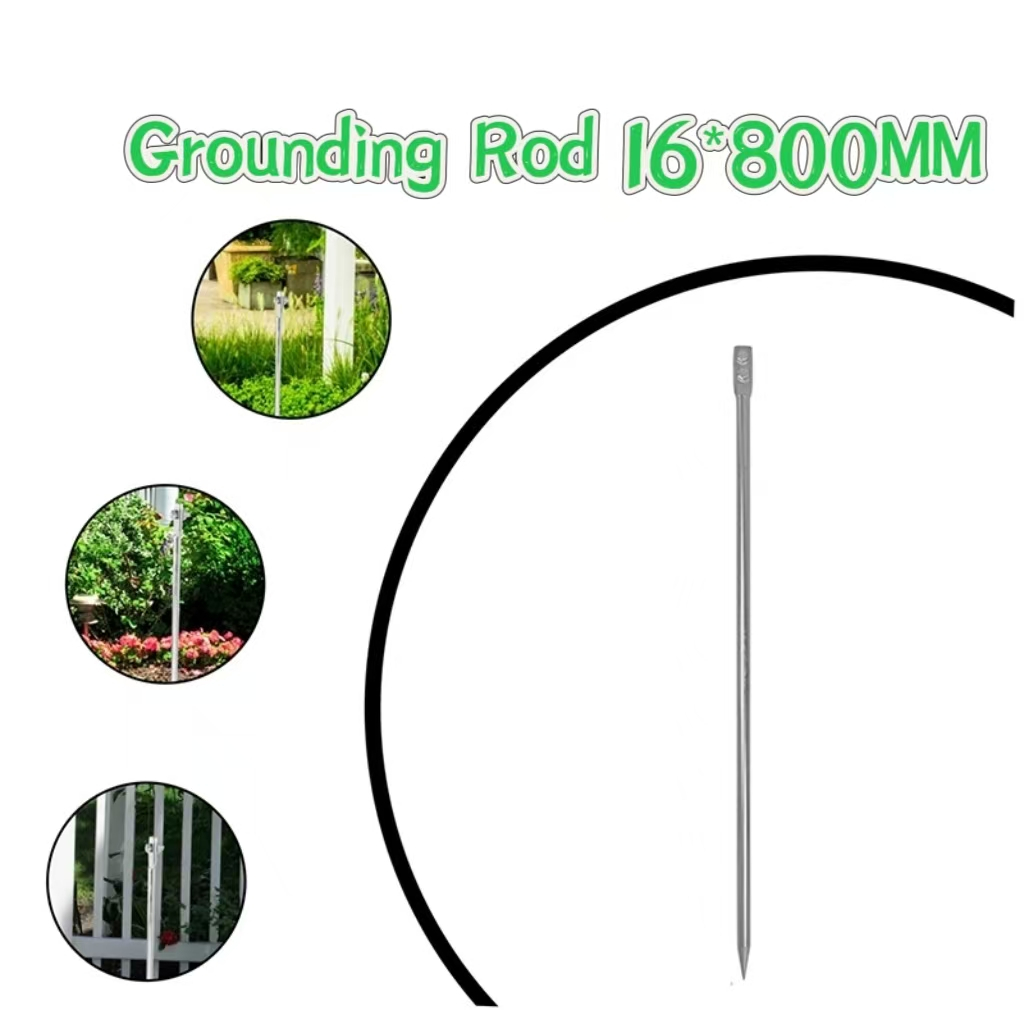 16*800MM Grounding Rod Grounding Electrode Iron Made Galvanized ...