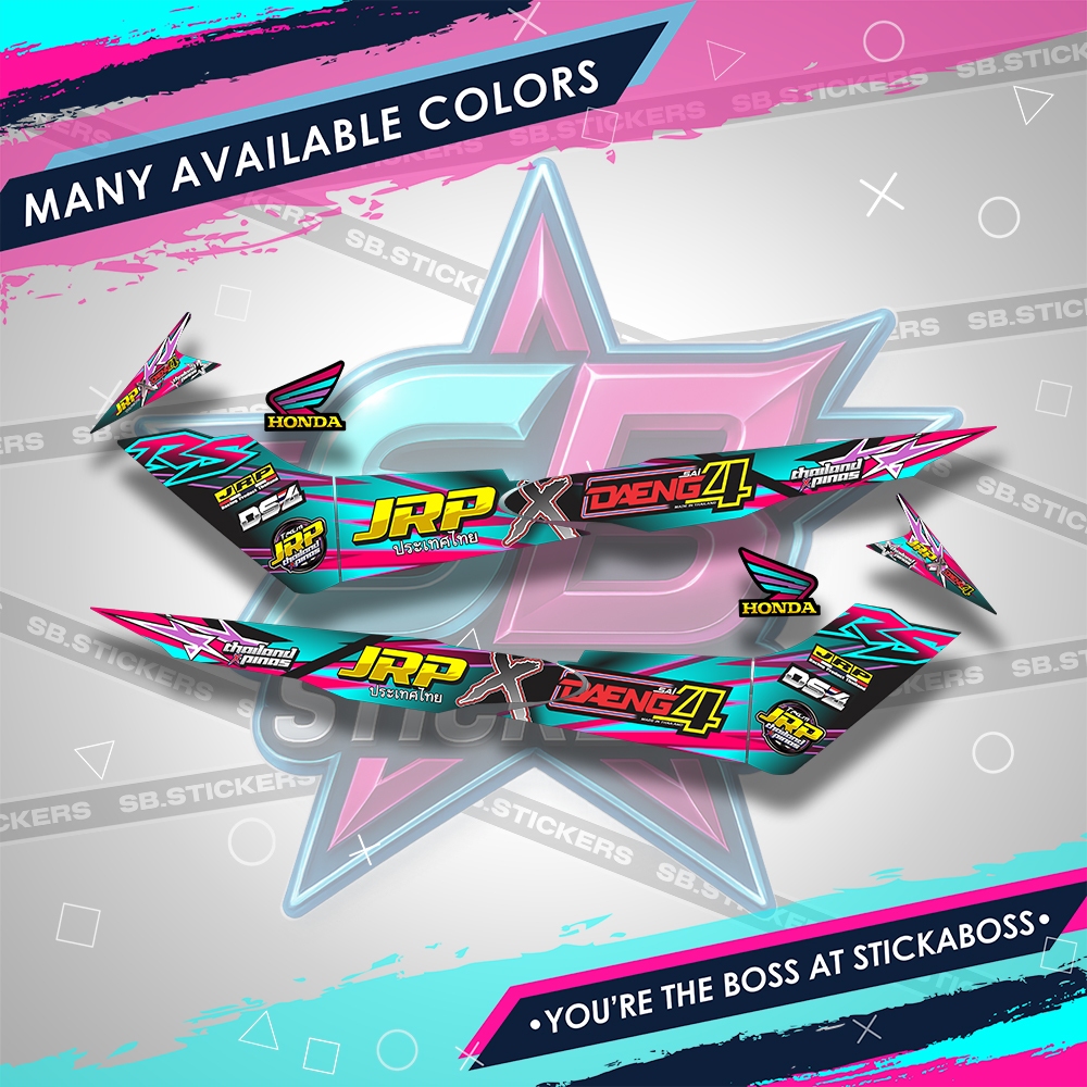 RS 125 CARB RAGE EDITION JRP x DAENG VER.1 STICKER DECALS By SB 2.0 ...