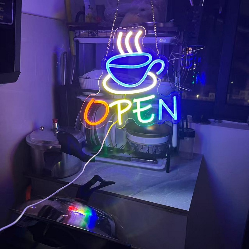 led neon sign coffee signage for coffee lovers, energy saving LED neon ...