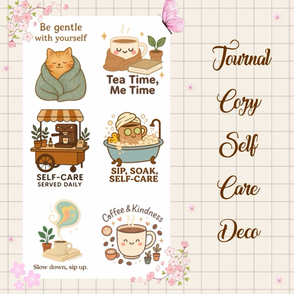 Aesthetic Journal Cozy Deco Sticker Pack | Shopee Philippines