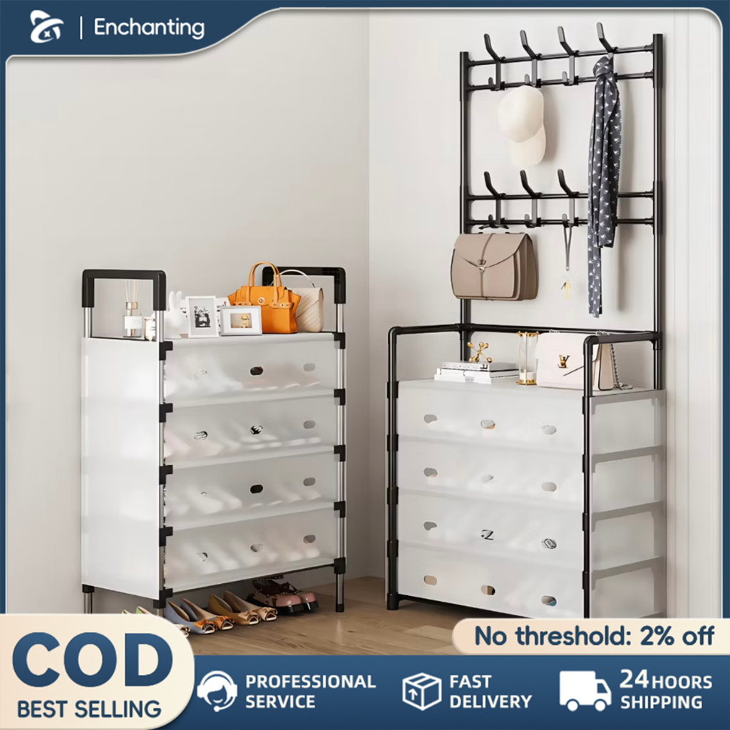 COD Multi-Layer Multifunctional Shoe Rack Organizer Simple Floor Coat ...