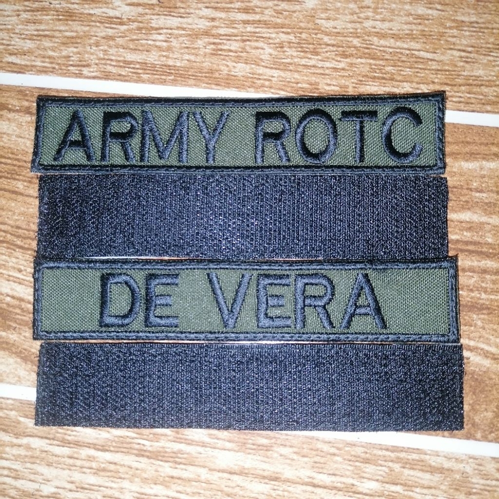 ARMY ROTC AND SURNAME NAMECLOTH WITH VELCRO OR MAGIC TAPE ON | Shopee ...
