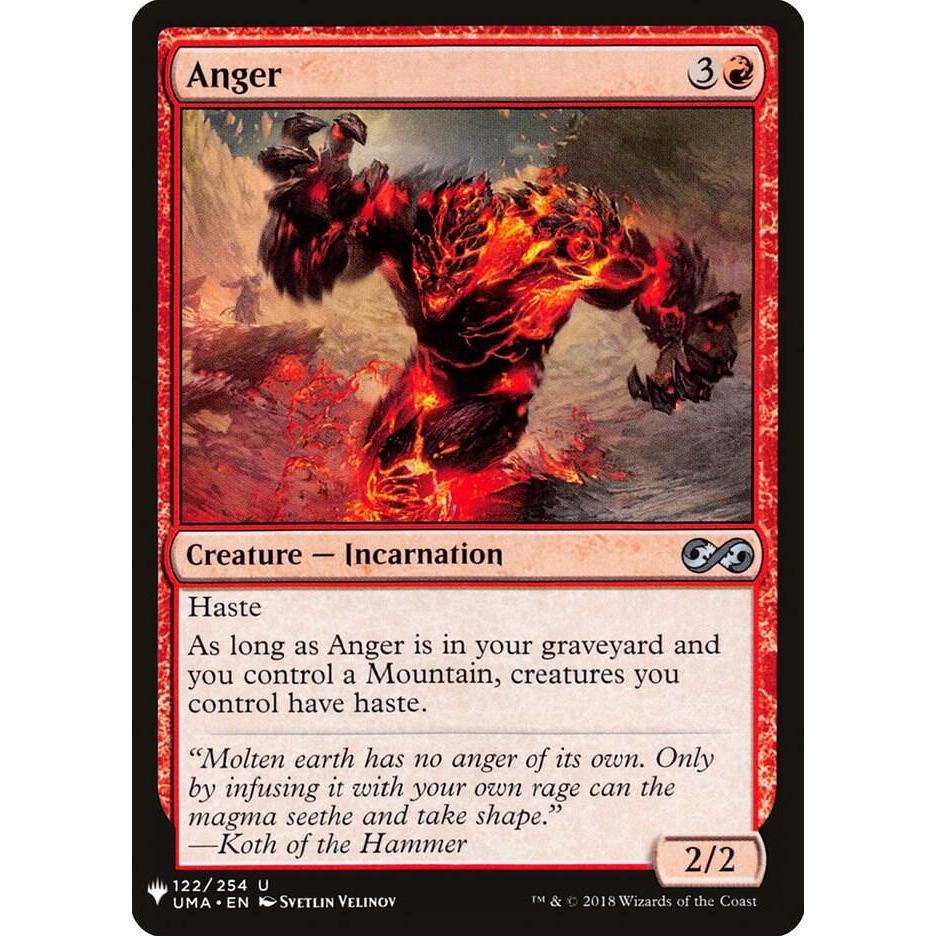 Magic the Gathering - Anger - MTG Red - LIST - NM - (_RAS) | Shopee ...