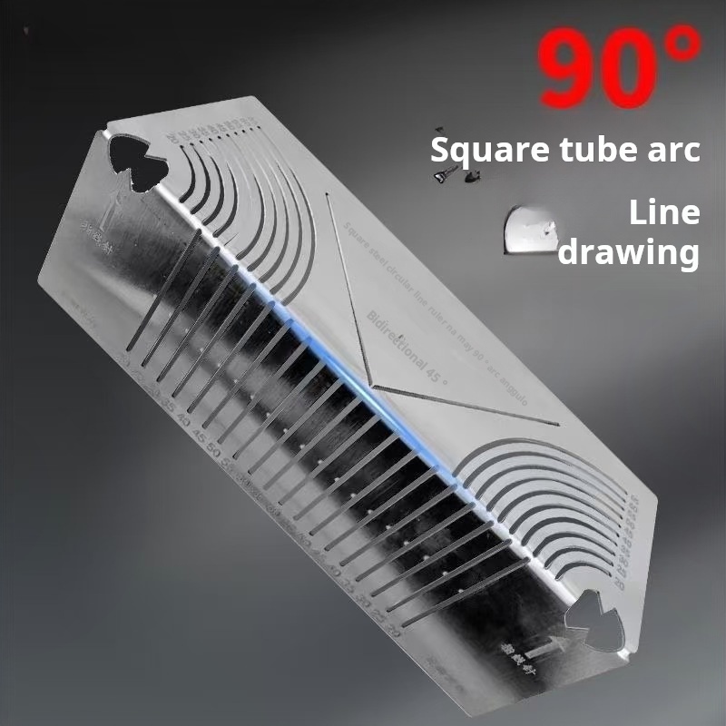 Multifunctional Metal Ruler For Square Tube Rounded Corners Precision ...