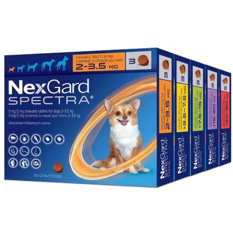 Nexgard Spectra Anti Tick & Flea with Sticker for Dogs Sold per Tablet ...