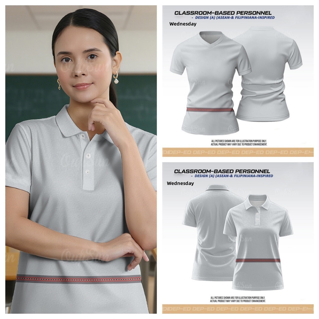 2025 DepEd Teachers Uniform Women's Classroom Wear Polo Shirt And T ...