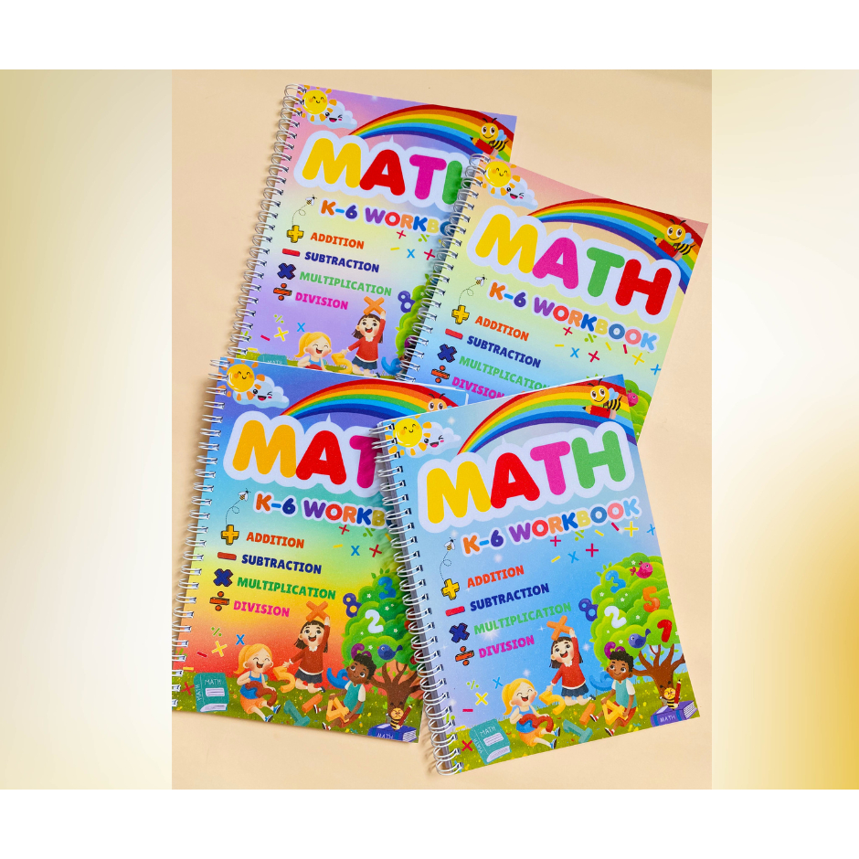 4-IN-1 MATH WORKBOOK/ KINDER- GRADE 6/ ADDITION, SUBTRACTION ...
