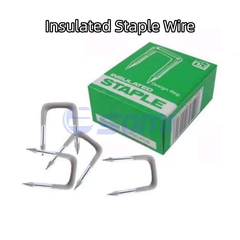 Insulated Staple Wire 1/2 , 3/4 , 1 (Per Box /100pcs) | Shopee Philippines