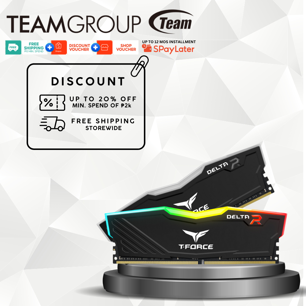Team Group DELTA RGB CL16 16GB 3200 DDR4 Black DIMM ...