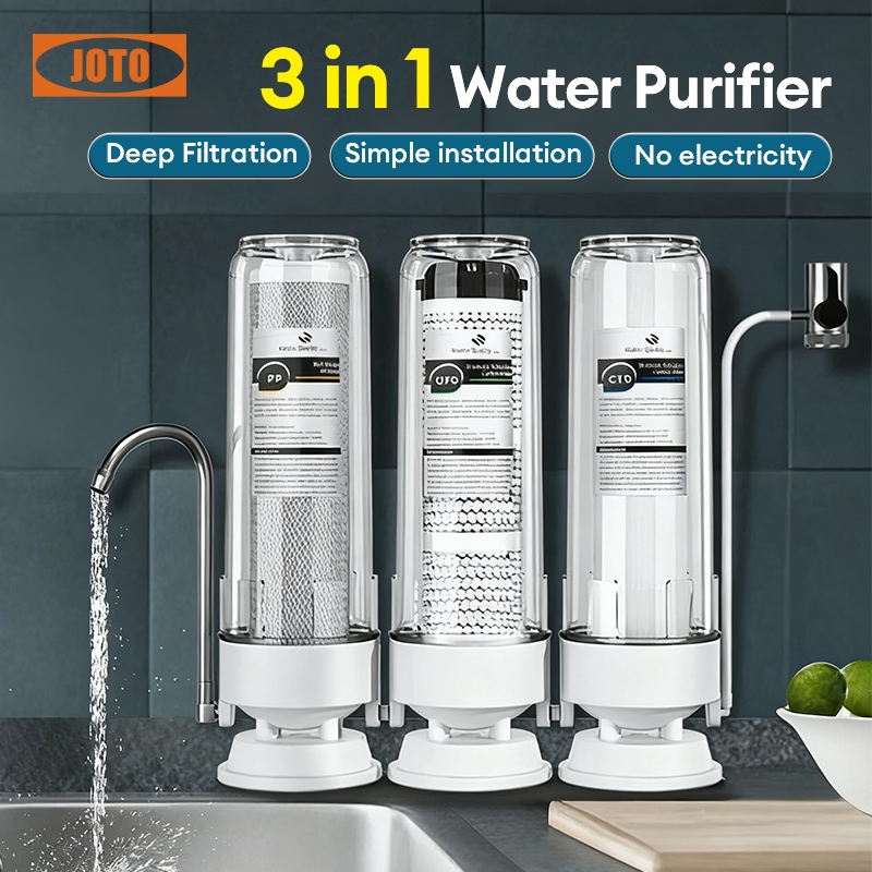 JOTO 3 in 1 Water Purifer Filter Drinking Water Set Leakproof Thickened ...