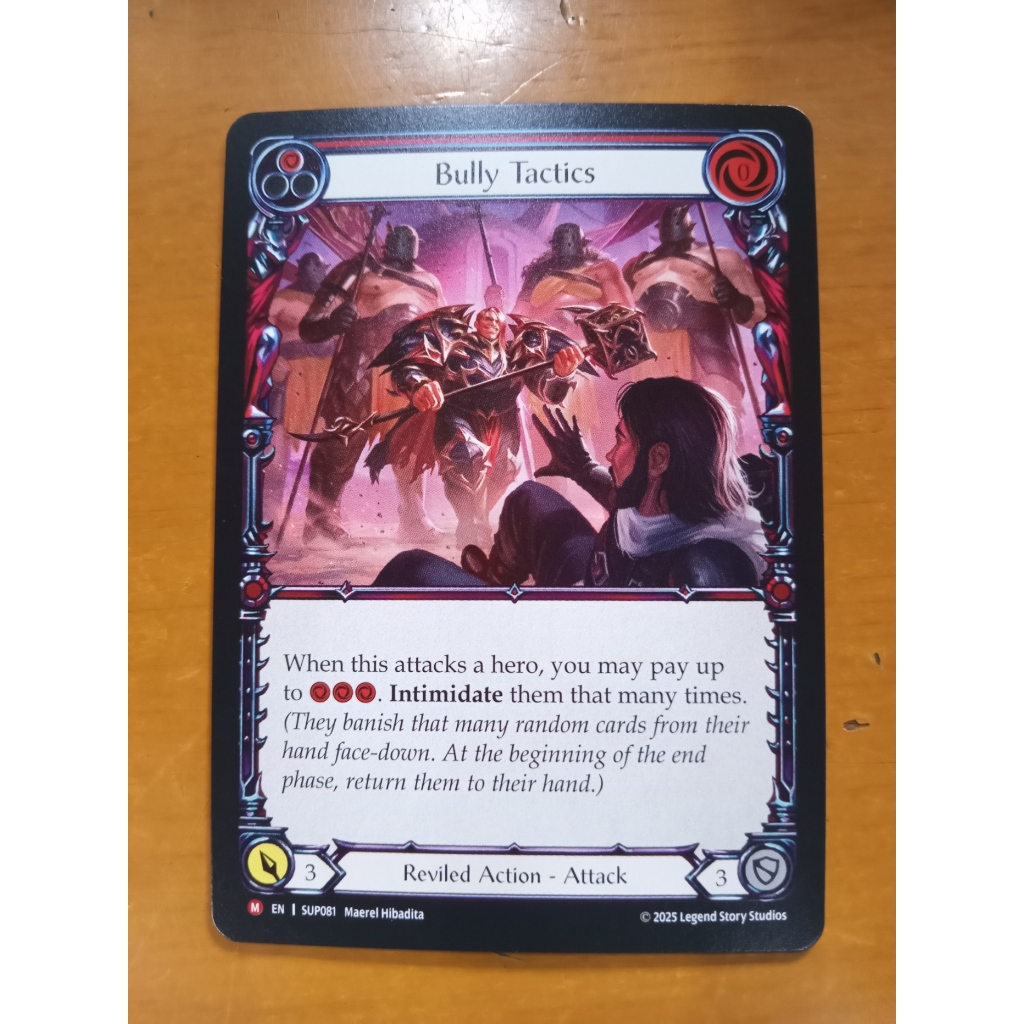 FAB Bully Tactics Majestic Super Slam SUP Flesh and Blood TCG Reviled ...