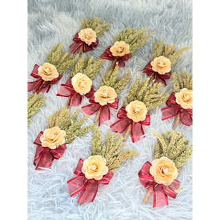 Chest corsage organza ribbon with pin sold per piece | Shopee Philippines