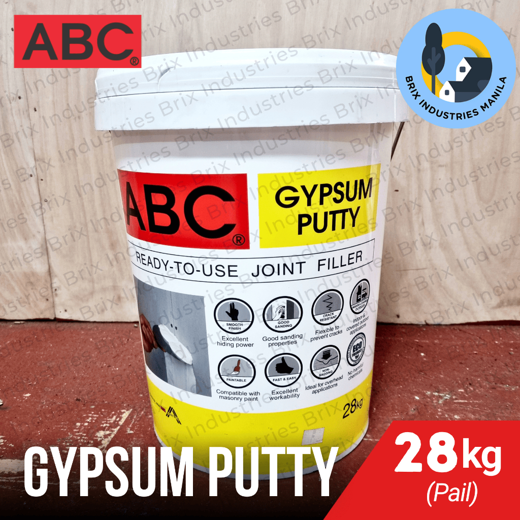 ABC Gypsum Putty 28kg Pail Ready-To-Use Joint Filler Smooth Finish ...