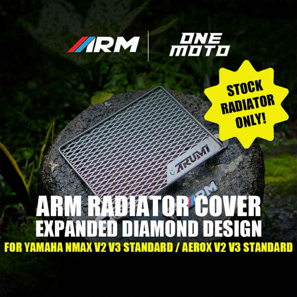ARM RADIATOR COVER DIAMOND DESIGN (Aerox v2 v3 Standard / NMax v2 v3 ...