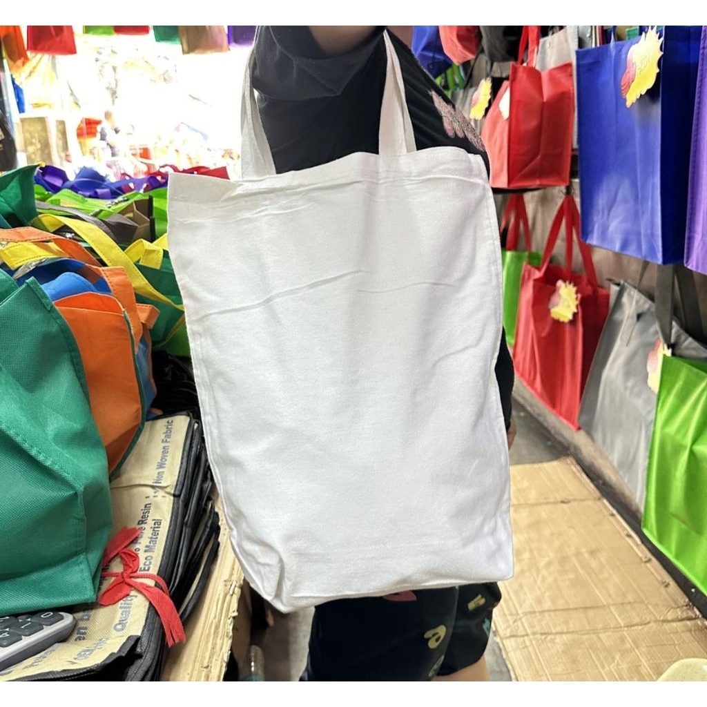 (20 pcs) Catcha bag / canvas tote bag with base | Shopee Philippines