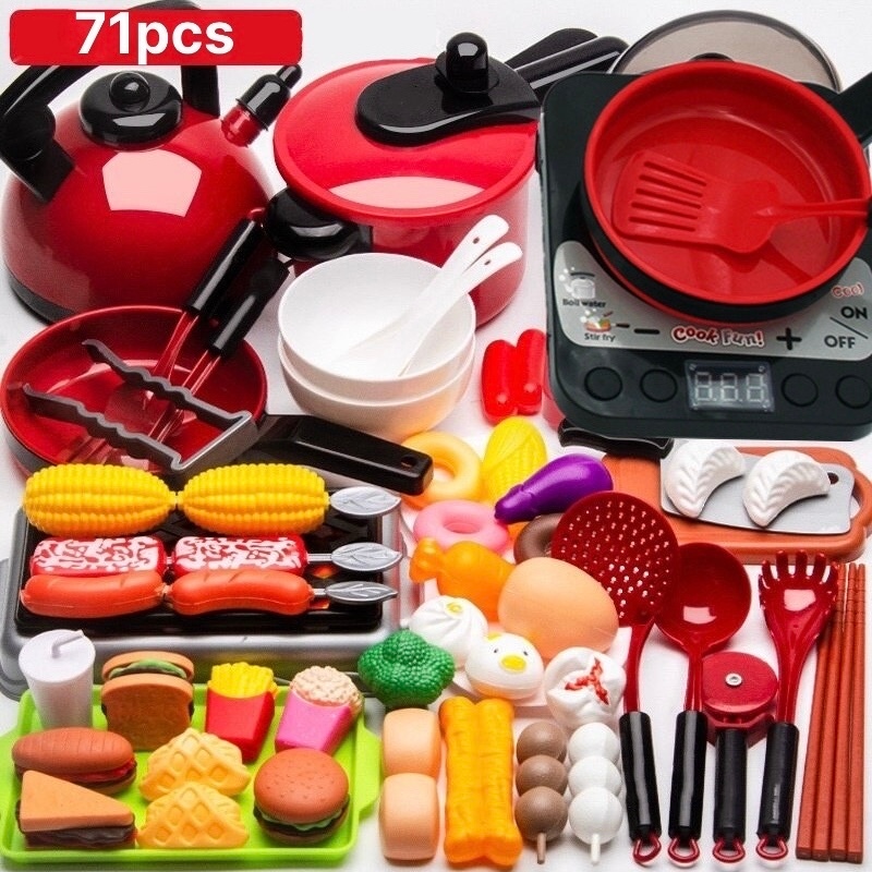 Cooking Simulation Cookware Set toys for kids kitchen pretend play set ...