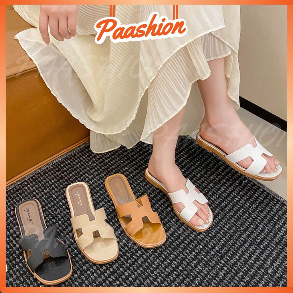 Paashion H-Strap Flat Style Rubber Daily Wear Slipper For Indoor ...