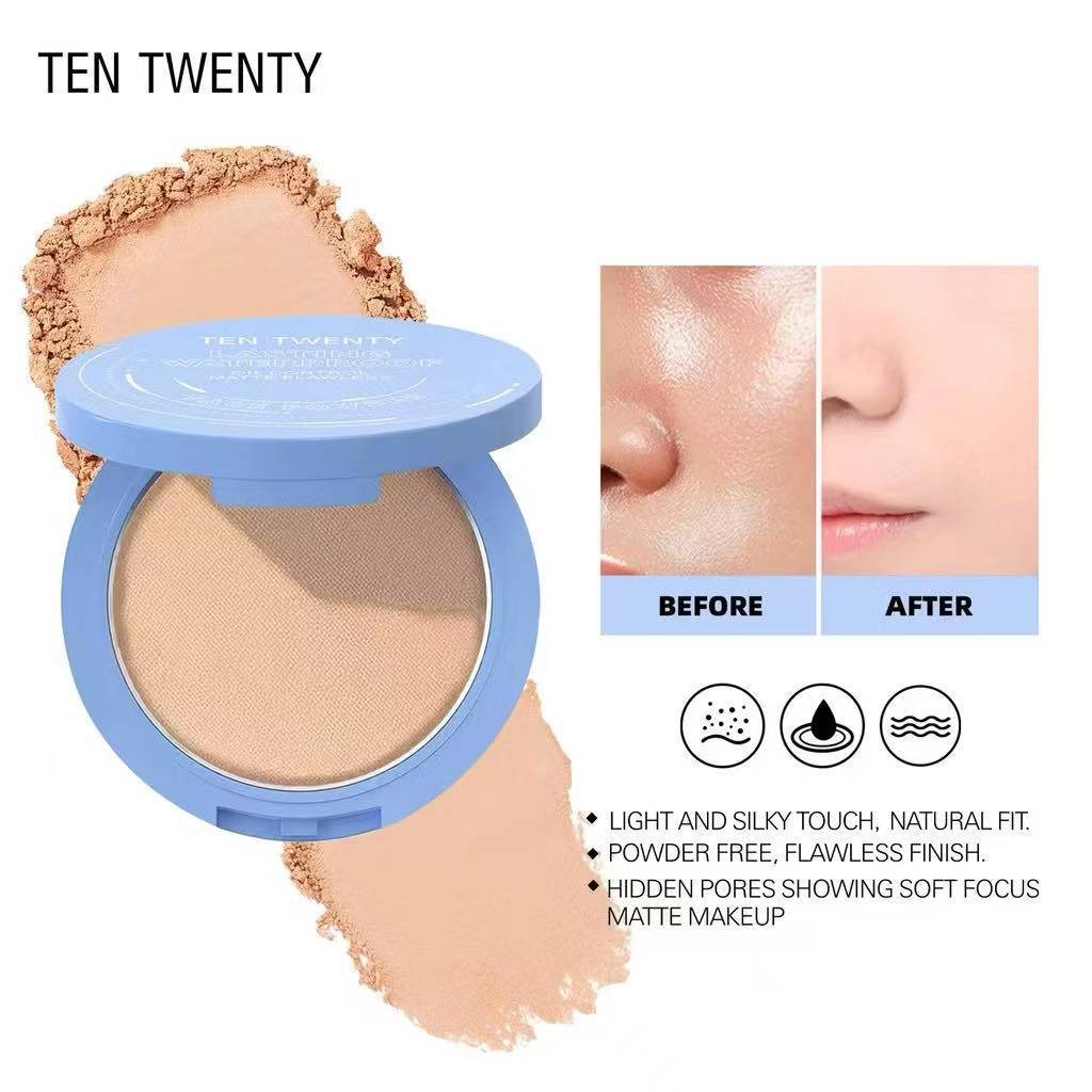 TEN TWENTY Oil Control Matte Face Powder With Mirror Long Lasting ...