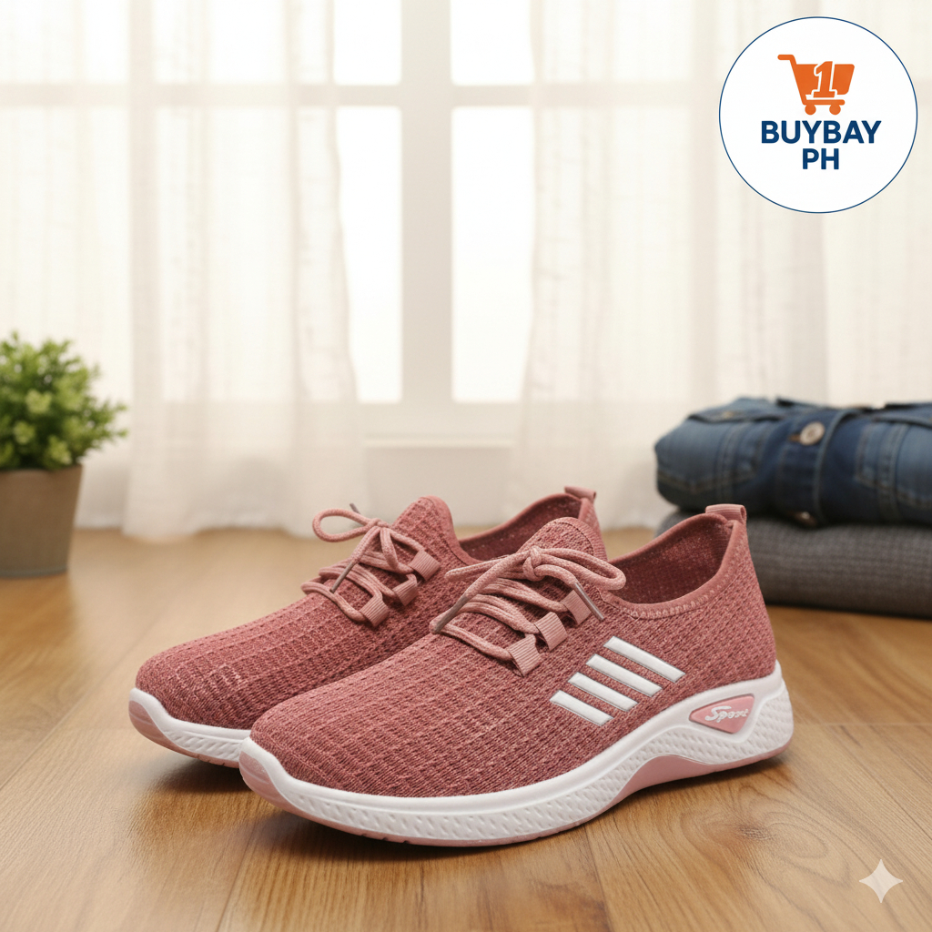 Buybay Ph Korean Aero-Knit' Lightweight Running & Casual Sneakers with ...