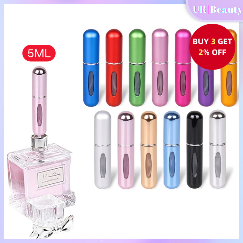 5ml Portable Mini Refillable Perfume Bottle With Spray Scent Pump Empty ...
