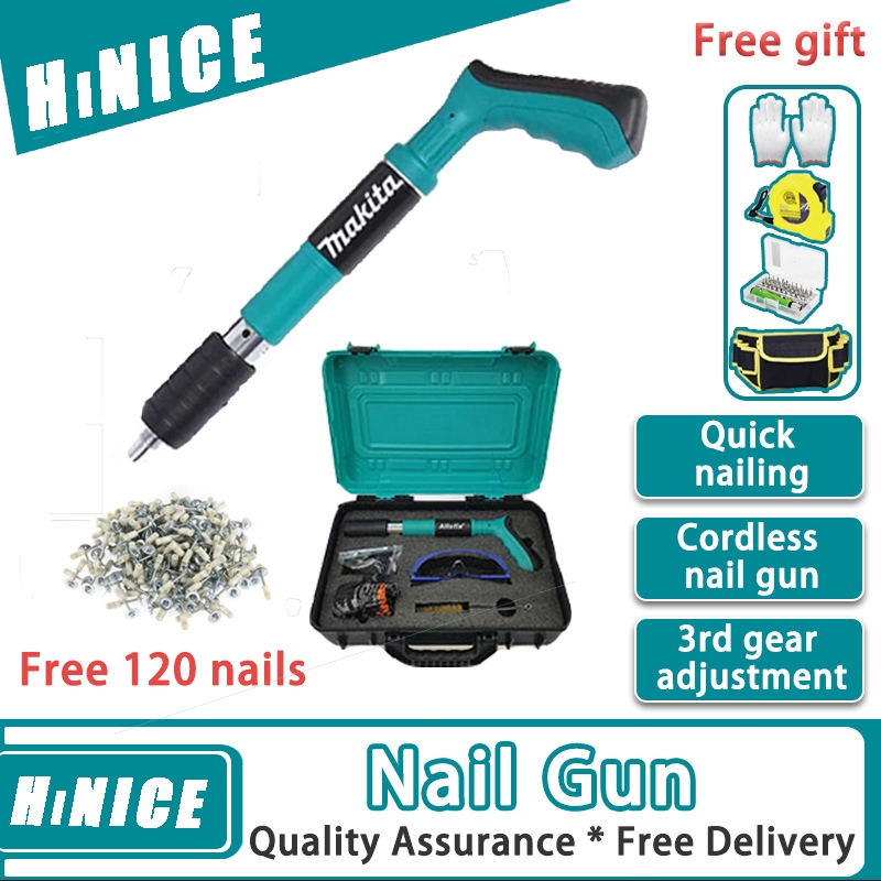 HiNice original Nail gun Manual Steel Nails Gun For Concrete Rivet Tool ...