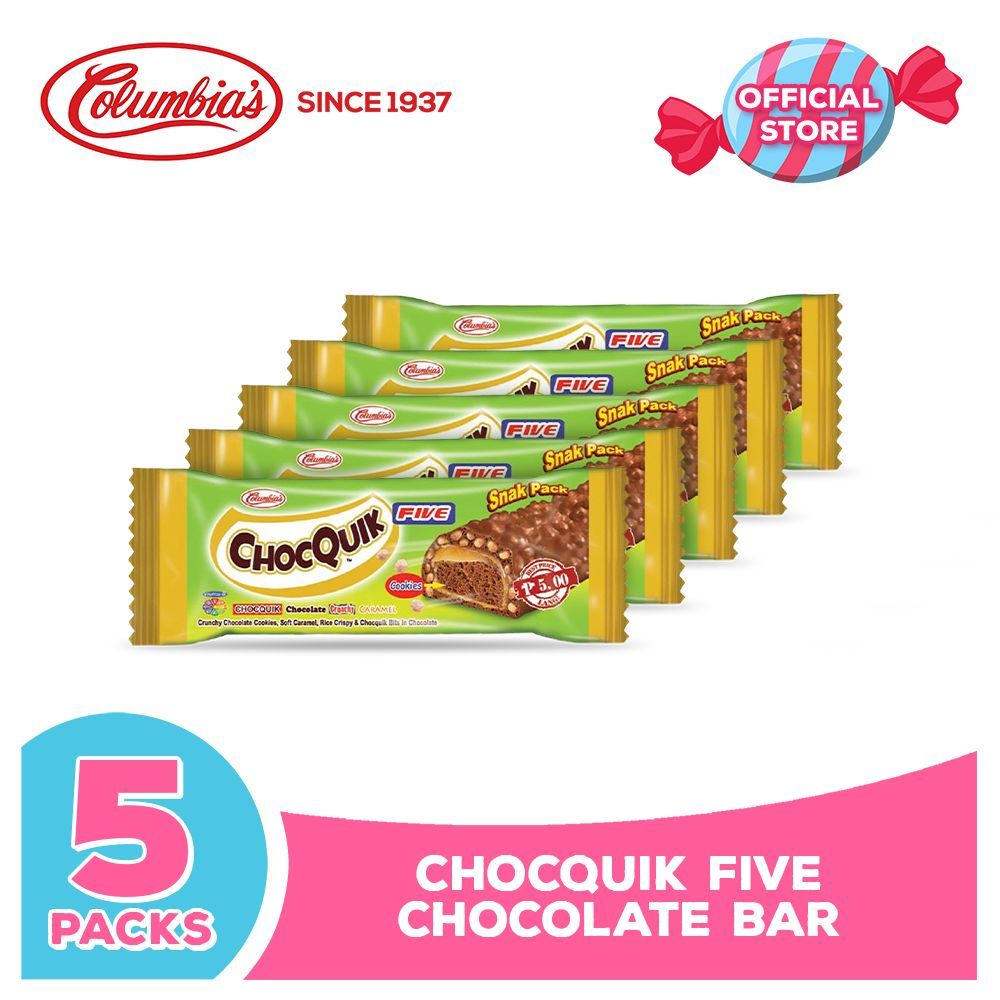 Columbia Candies: Chocquik Five Bar 5 pcs. | Shopee Philippines
