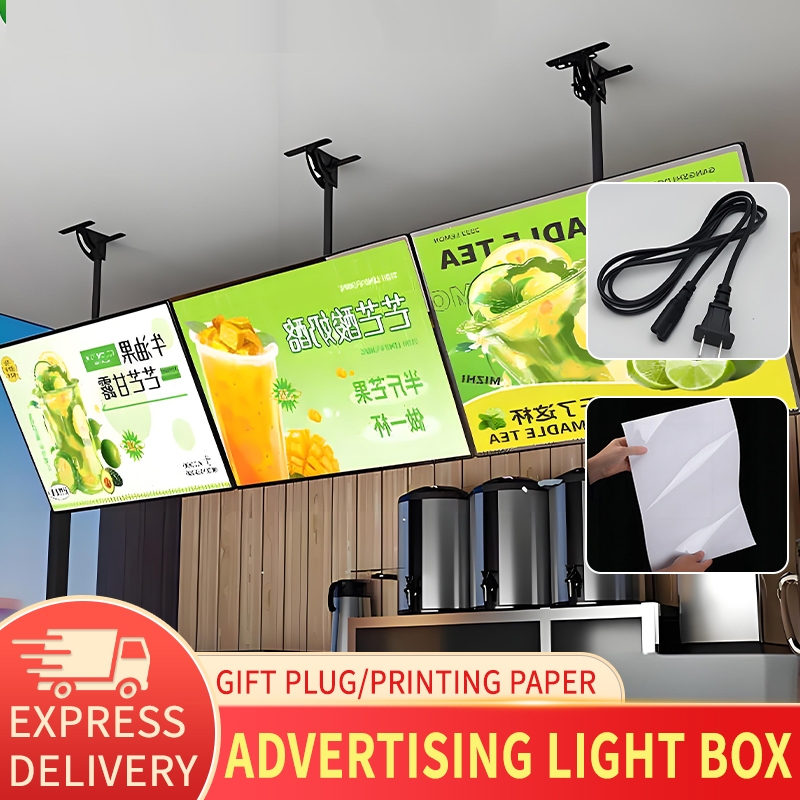 LED billboard with telescopic boom display hanging menu board light box ...