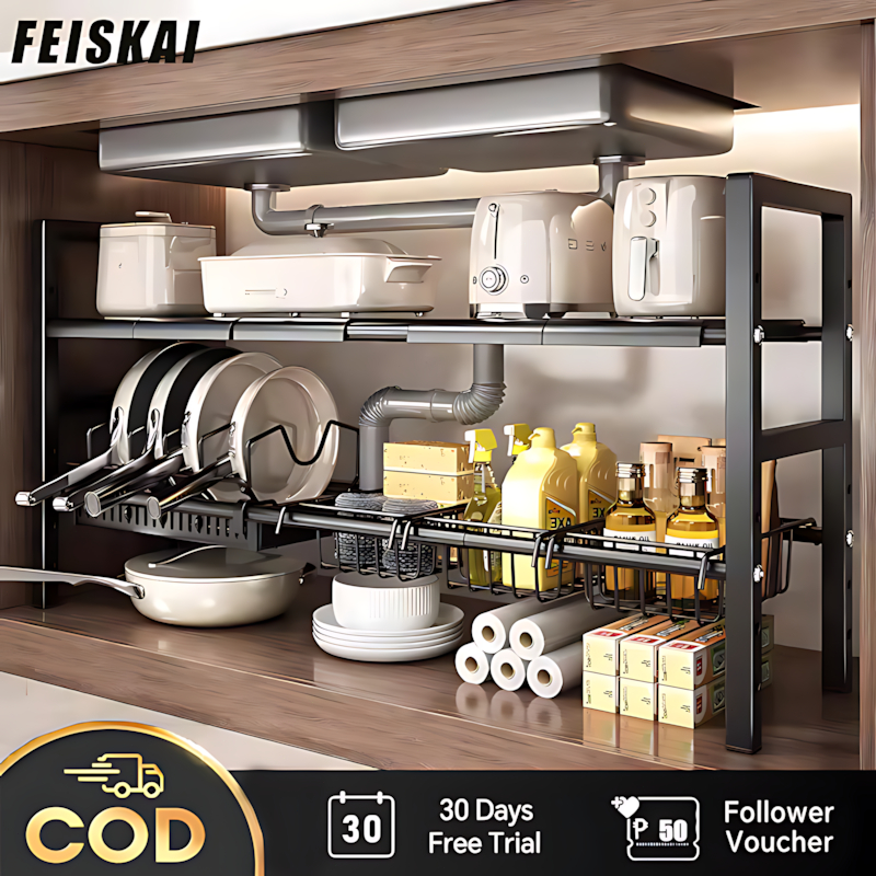 Under Sink Rack Kitchen Organizer Rack the Sink Rack Expandable Storage ...