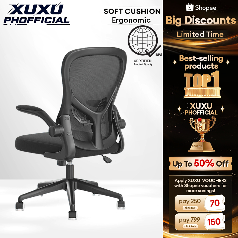 Ergonomic Office Chair Mesh Breathable Computer Chair Lumbar Support ...