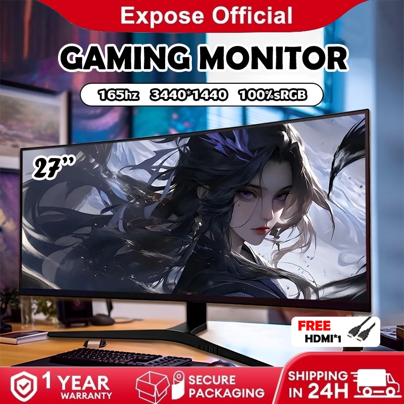 EXPOSE 27 inch Gaming monitor 24 inch pc monitor 165hz gaming computer ...