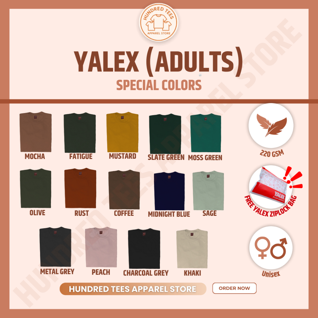 Yalex Special Colors Red Label T-Shirt Roundneck | Shopee Philippines