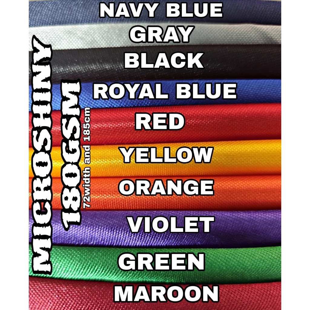 MICROSHINY Fabric 180gsm 72 width and 185cm (Per kilo) | Shopee Philippines
