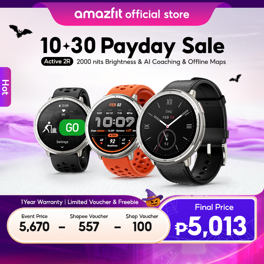 Hot] Amazfit Active Round 44mm Smart Watch AMOLED GPS