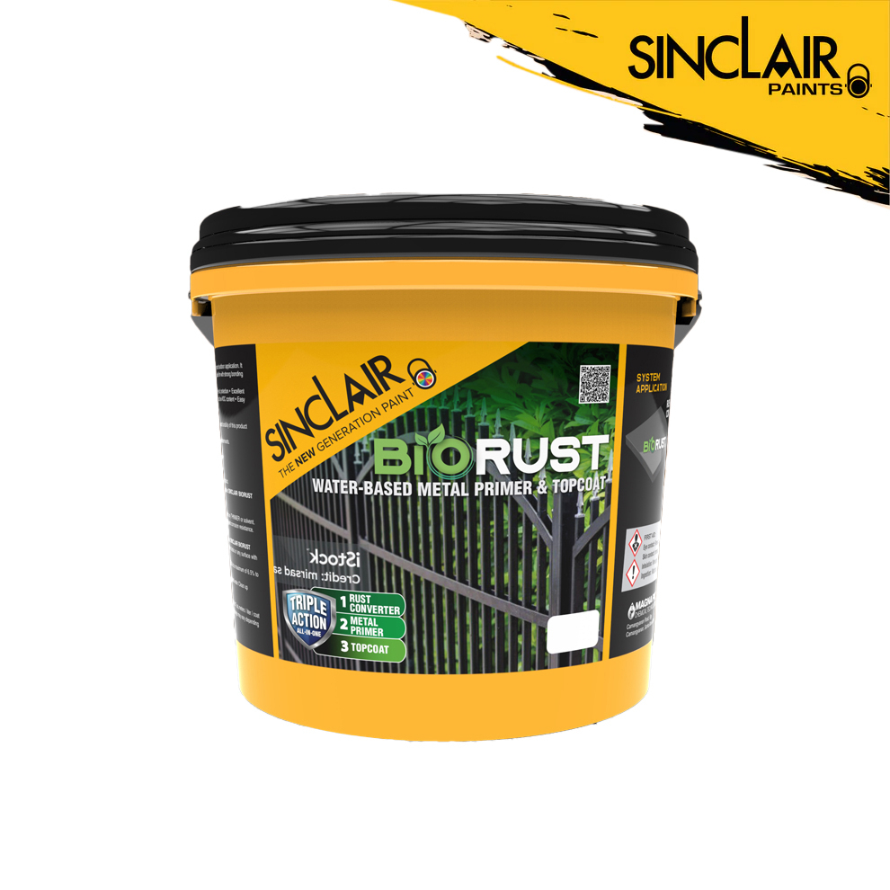 SINCLAIR BIORUST 4L WATER-BASED METAL PRIMER AND TOPCOAT | Shopee ...