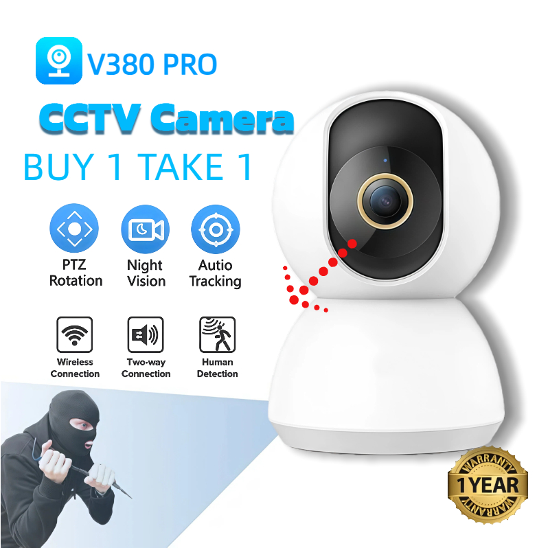 BUY 1 TAKE 1 V380 PRO CCTV Camera HD Full-Color Night Vision Motion ...